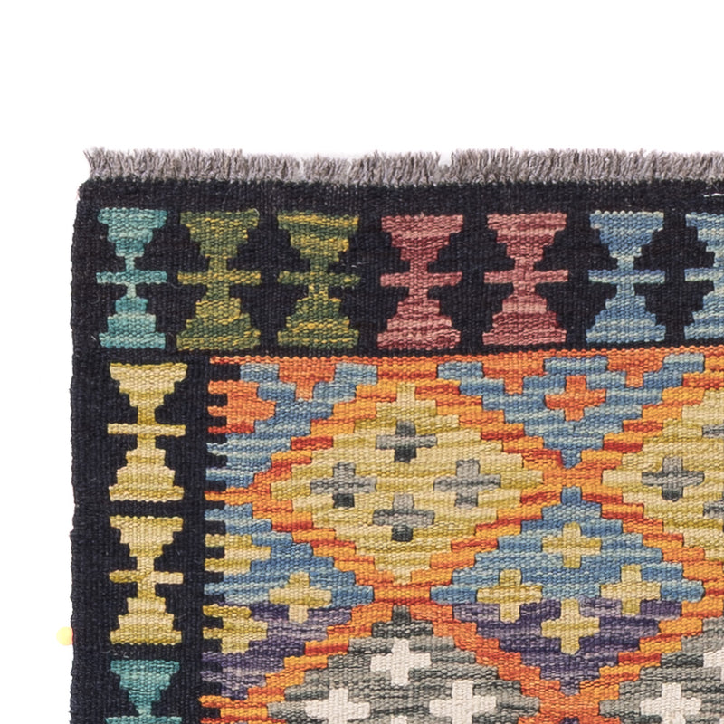 Läufer Kelim - Splash - 202 x 84 cm - mehrfarbig