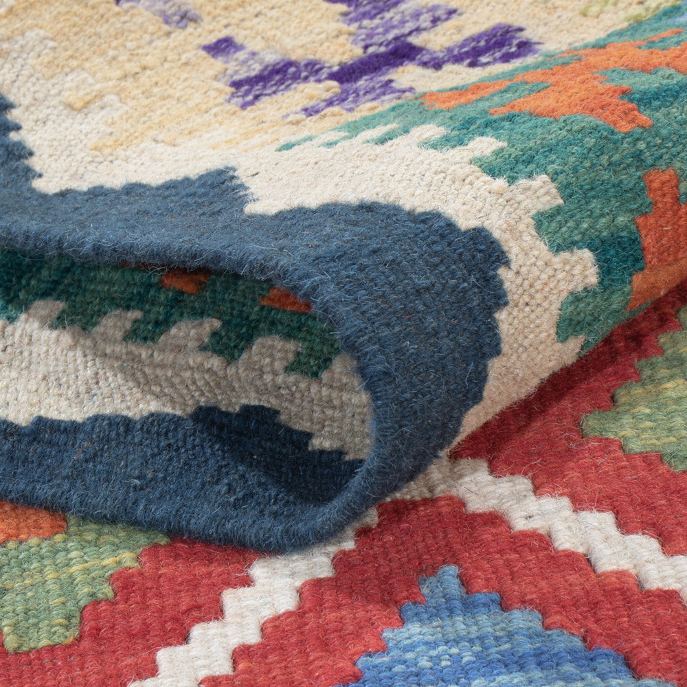 Läufer Kelim - Splash - 200 x 71 cm - mehrfarbig