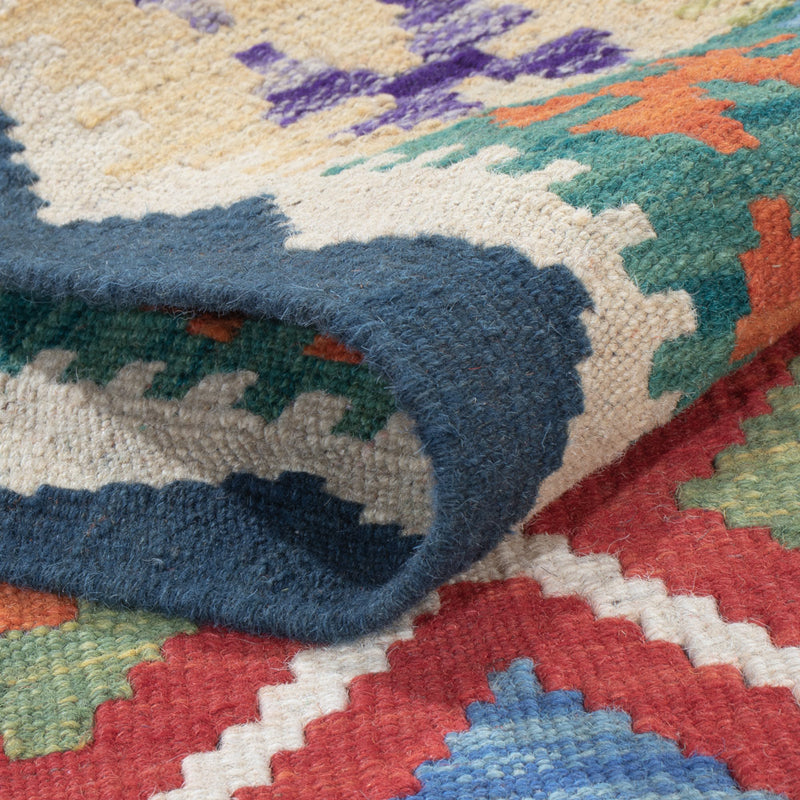 Läufer Kelim - Splash - 200 x 71 cm - mehrfarbig