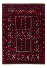 Afghan Teppich - 242 x 166 cm - dunkelrot