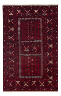 Afghan Teppich - 240 x 153 cm - dunkelrot