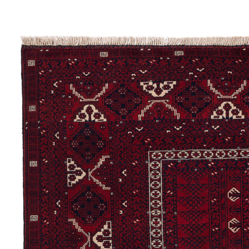 Afghan Teppich - 240 x 153 cm - dunkelrot