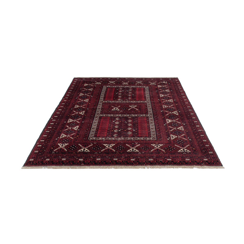 Afghan Teppich - 246 x 159 cm - dunkelrot
