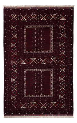 Afghan Teppich - 247 x 154 cm - dunkelrot