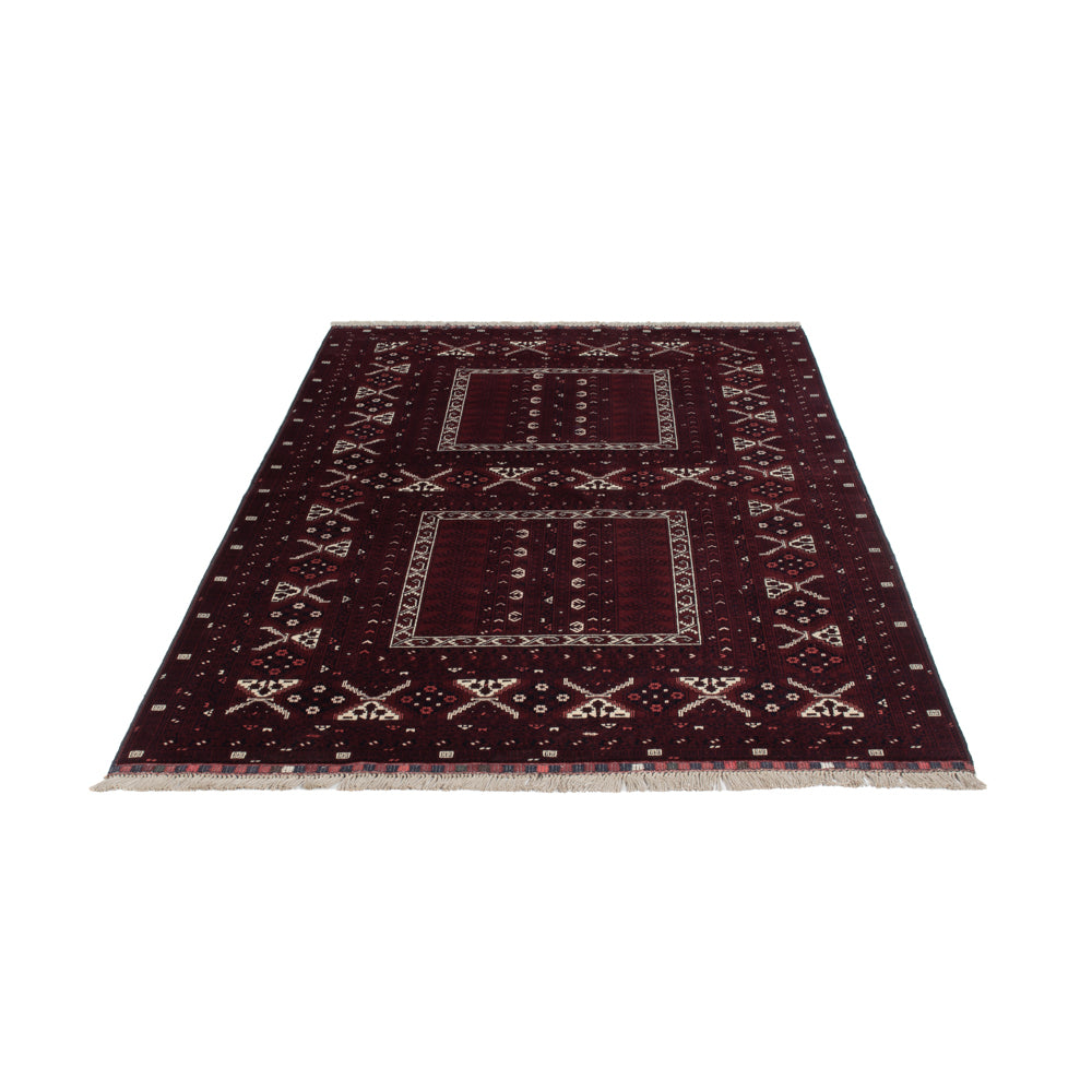 Afghan Teppich - 247 x 154 cm - dunkelrot