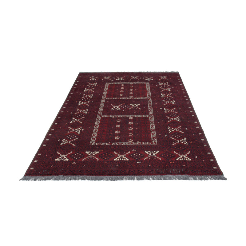 Afghan Teppich - 251 x 149 cm - dunkelrot