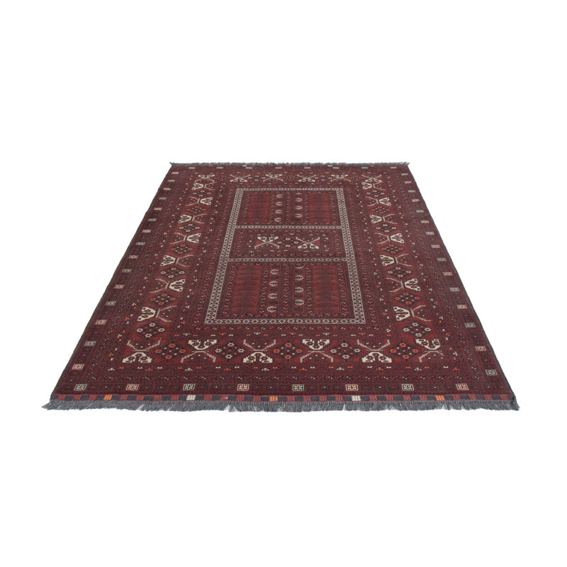 Afghan Teppich - 241 x 156 cm - dunkelrot