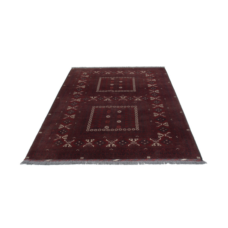 Afghan Teppich - 250 x 157 cm - dunkelrot