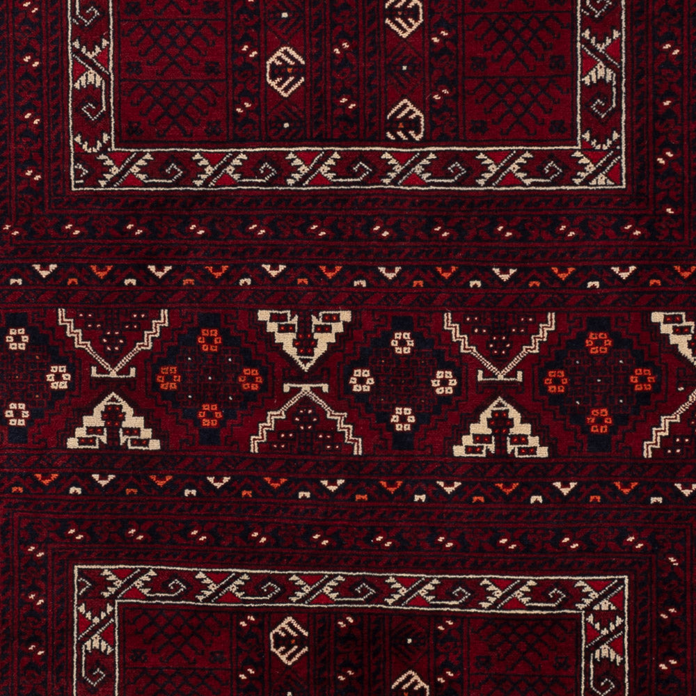Afghan Teppich - 248 x 154 cm - dunkelrot