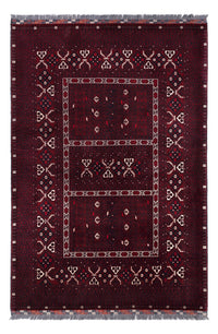 Afghan Teppich - 245 x 167 cm - dunkelrot