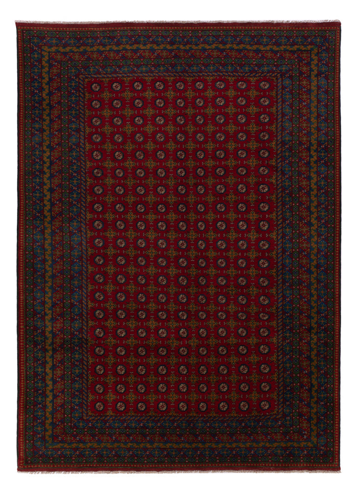 Afghan Teppich - Filpa - 348 x 248 cm - dunkelrot