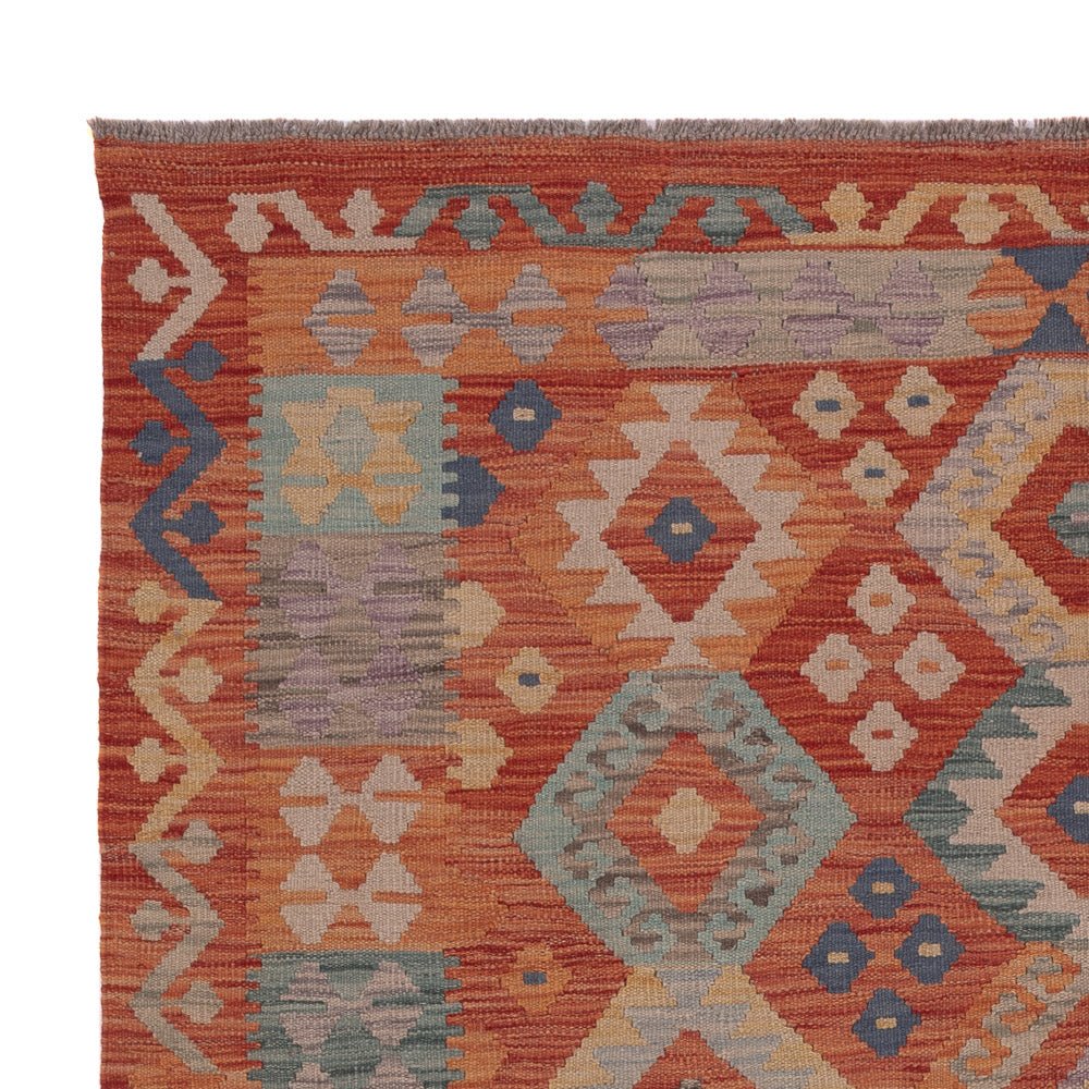 Kelim Teppich - Splash - 198 x 154 cm - mehrfarbig