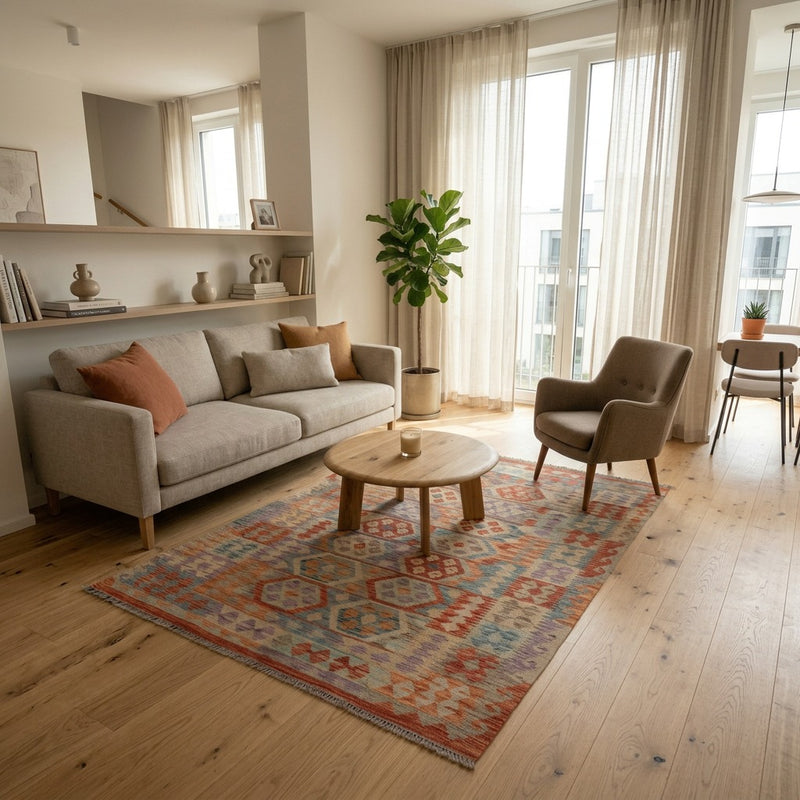 Kilim Maimana Tapis 192x146cm - Tapis en laine