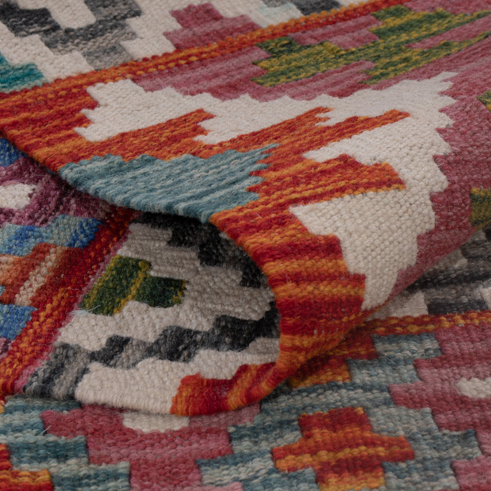 Kelim Teppich - Splash - 202 x 151 cm - mehrfarbig