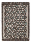 Kilim Maimana Tapis 206x286cm - Tapis en laine - Rectangle / Gris foncé / 206 x 286 cm Rectangle