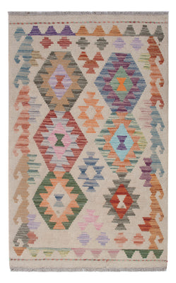 Tapis Kelim - Splash - 121 x 78 cm - multicolore