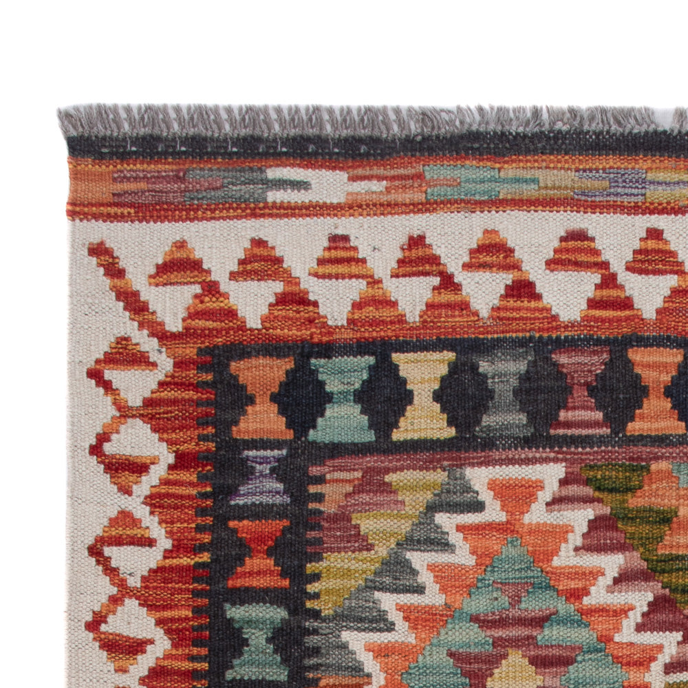 Tapis Kelim - Splash - 132 x 85 cm - multicolore