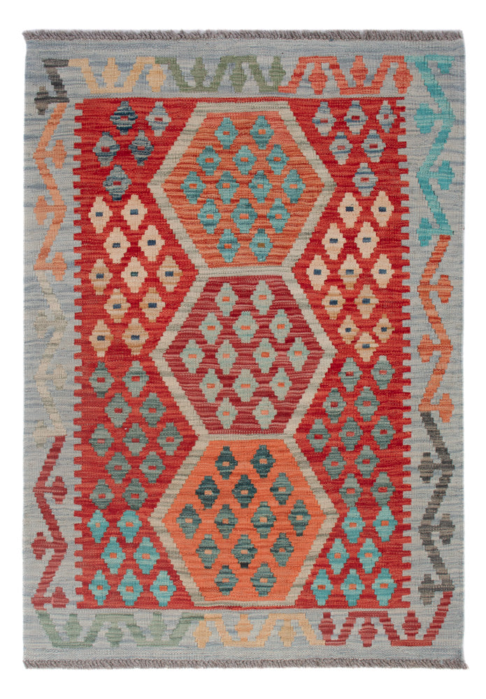 Tapis Kelim - Splash - 124 x 85 cm - multicolore