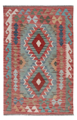 Tapis Kelim - Splash - 124 x 80 cm - multicolore