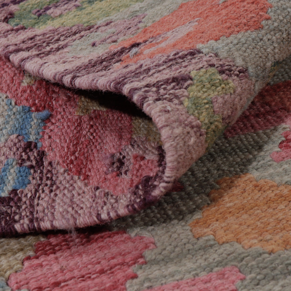 Tapis Kelim - Splash - 129 x 74 cm - multicolore