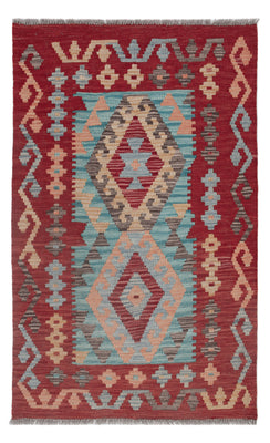 Tapis Kelim - Splash - 123 x 78 cm - multicolore