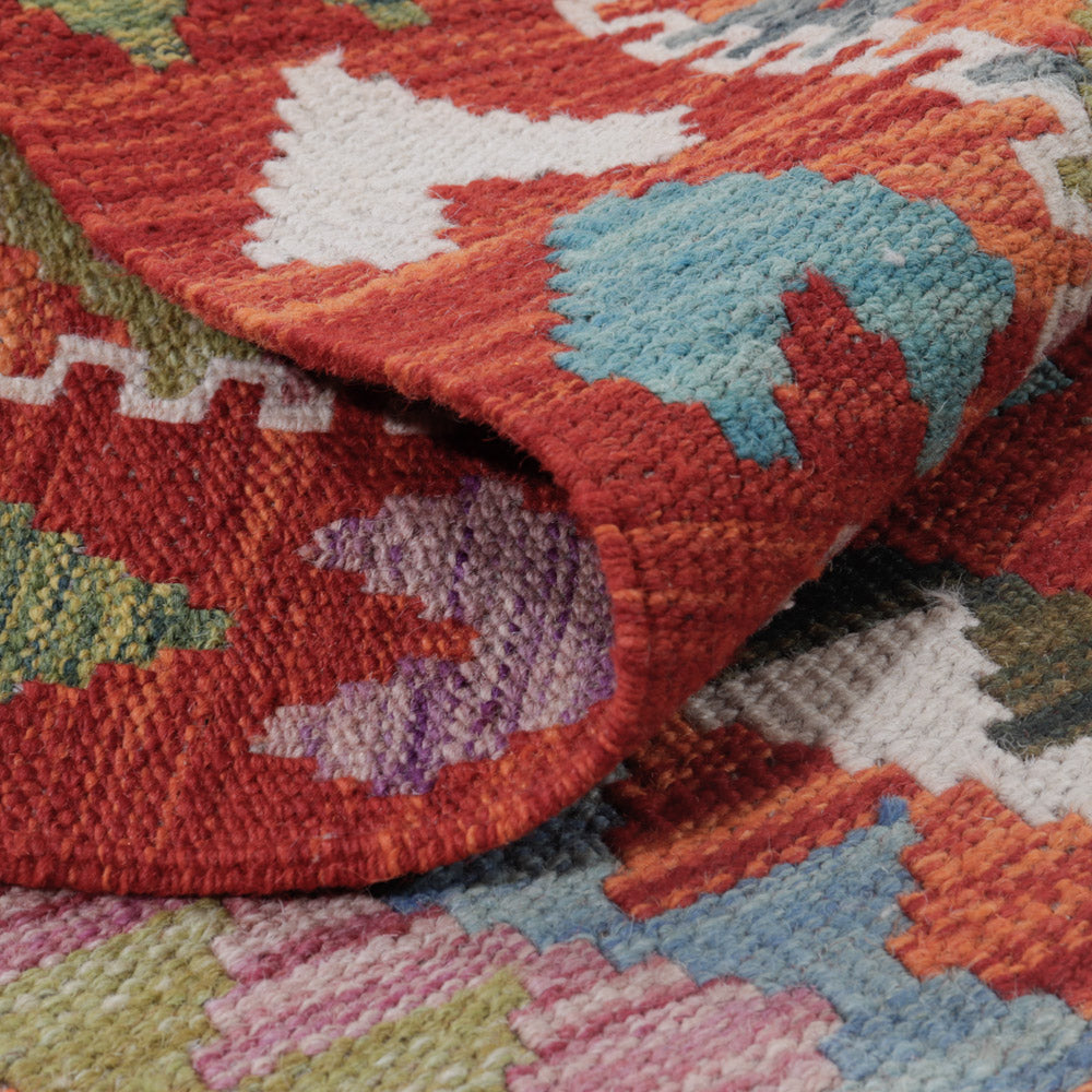 Kelim Teppich - Splash - 123 x 89 cm - mehrfarbig