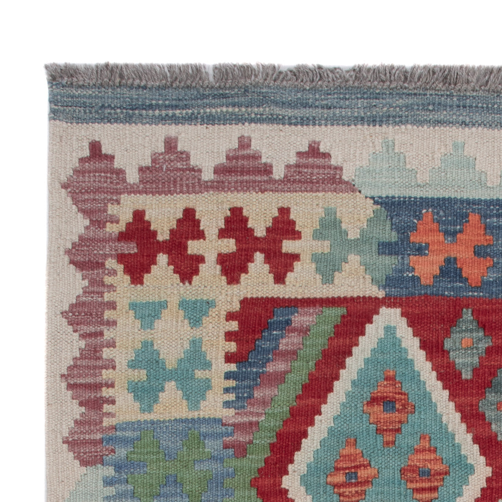 Tapis Kelim - Splash - 131 x 85 cm - multicolore