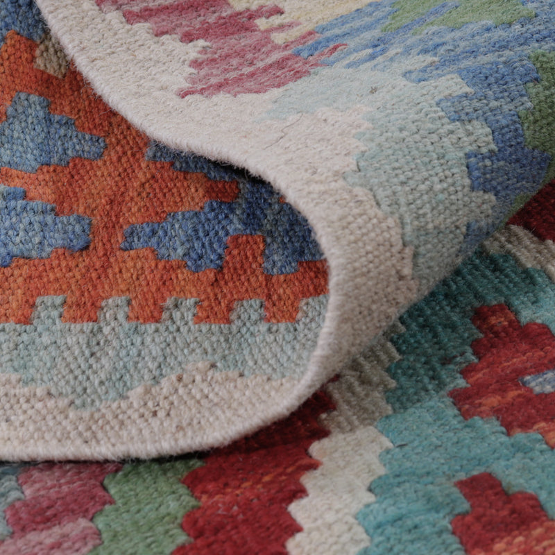 Tapis Kelim - Splash - 131 x 85 cm - multicolore