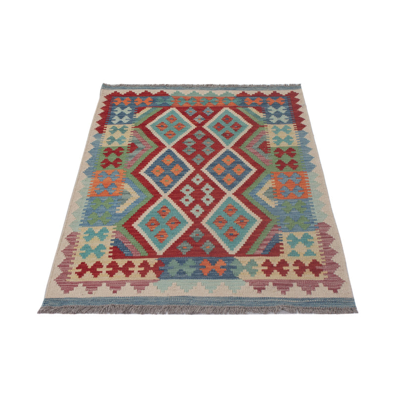 Tapis Kelim - Splash - 131 x 85 cm - multicolore