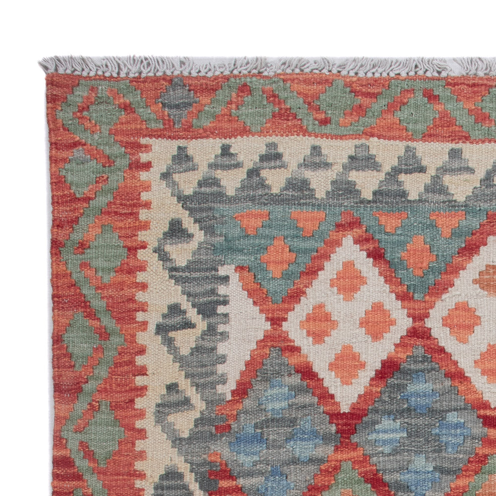 Tapis Kelim - Splash - 126 x 100 cm - multicolore