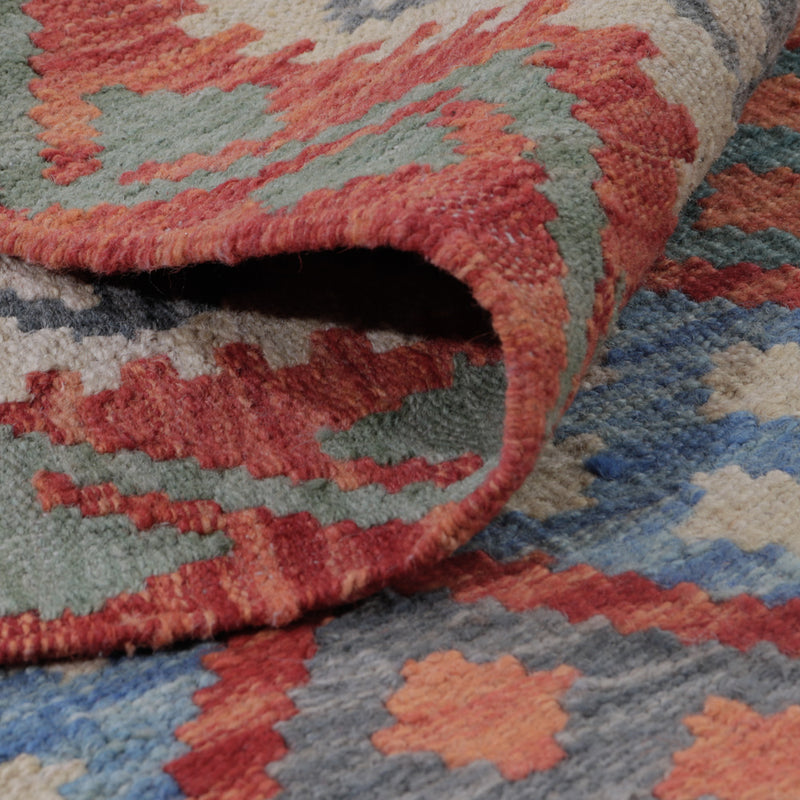 Tapis Kelim - Splash - 126 x 100 cm - multicolore