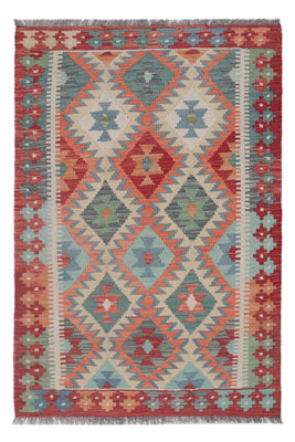 Tapis Kelim - Splash - 124 x 86 cm - multicolore