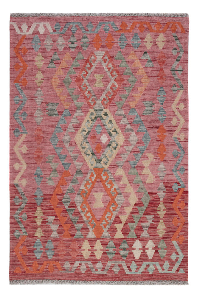 Tapis Kelim - Splash - 127 x 86 cm - multicolore