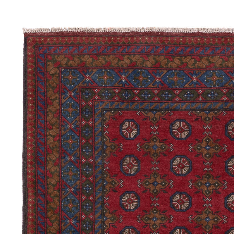 Afghan Teppich - Filpa - 196 x 152 cm - dunkelrot