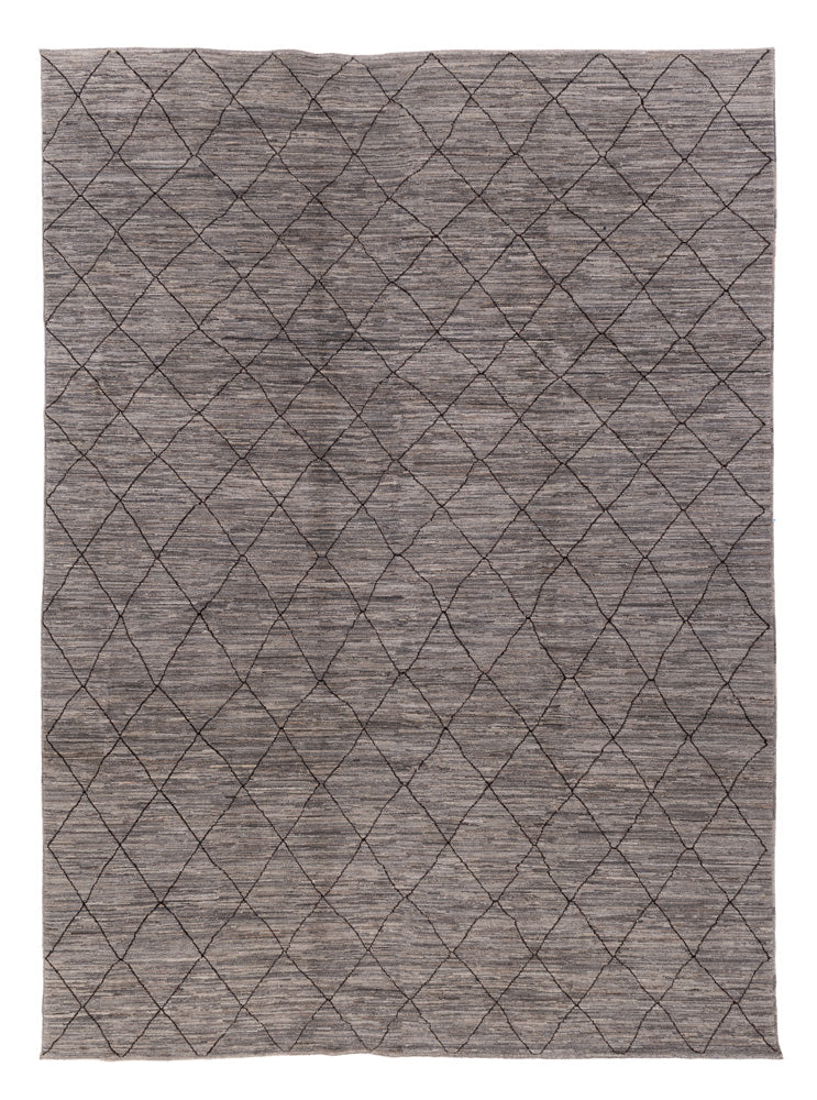 Tapis berbère - 344 x 256 cm - gris foncé
