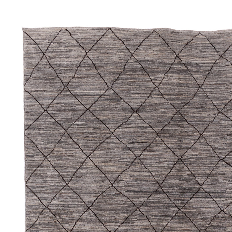 Tapis berbère - 344 x 256 cm - gris foncé