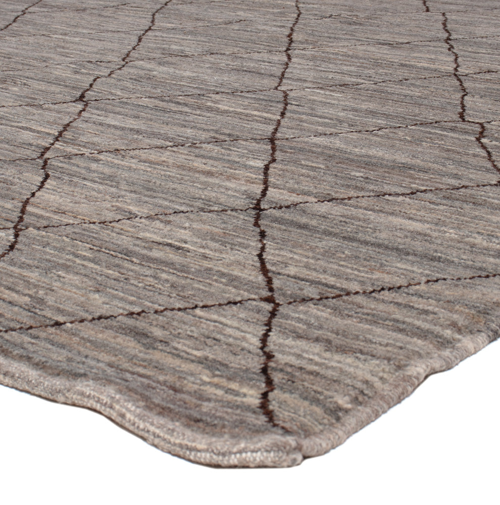 Tapis berbère - 344 x 256 cm - gris foncé