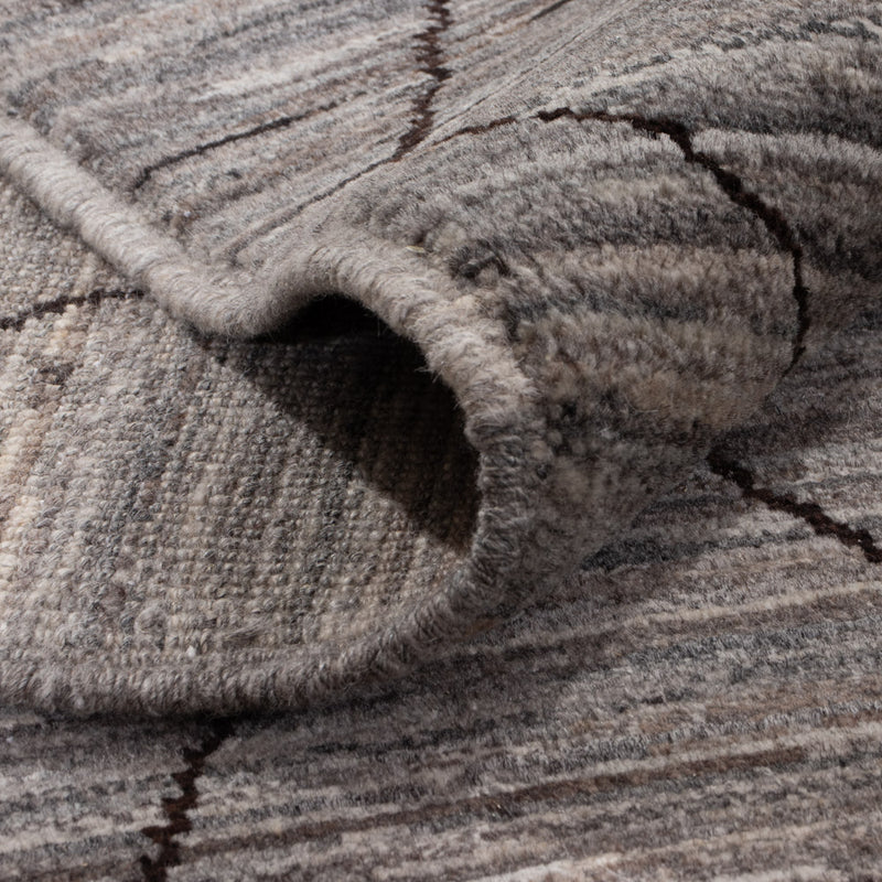 Tapis berbère - 344 x 256 cm - gris foncé