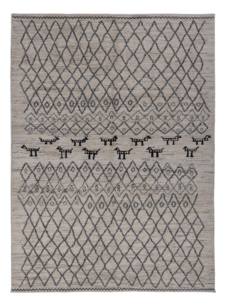 Tapis berbère - 240 x 173 cm - gris foncé