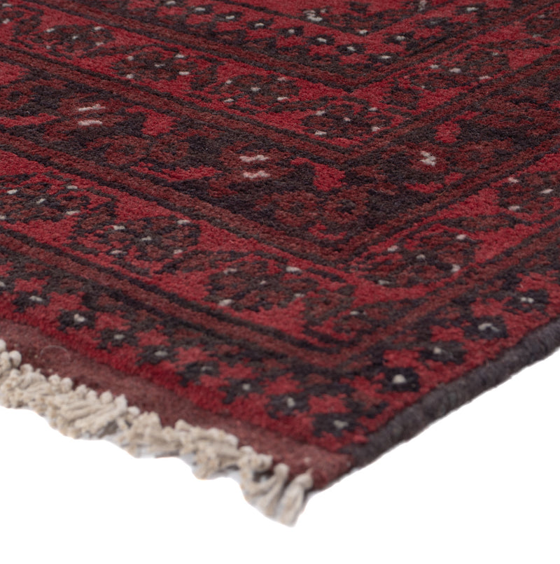 Läufer Afghan - Filpa - 194 x 99 cm - dunkelrot