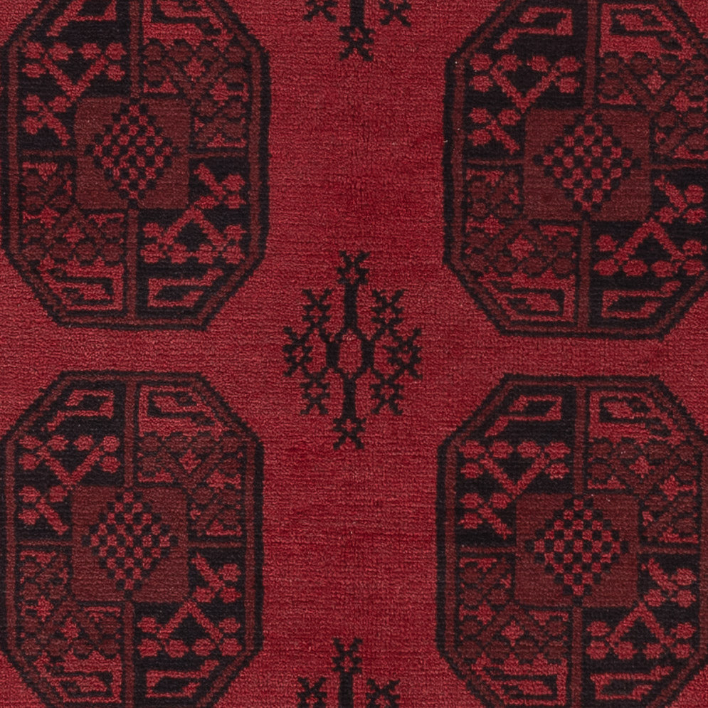 Afghan Teppich - Filpa - 242 x 162 cm - dunkelrot