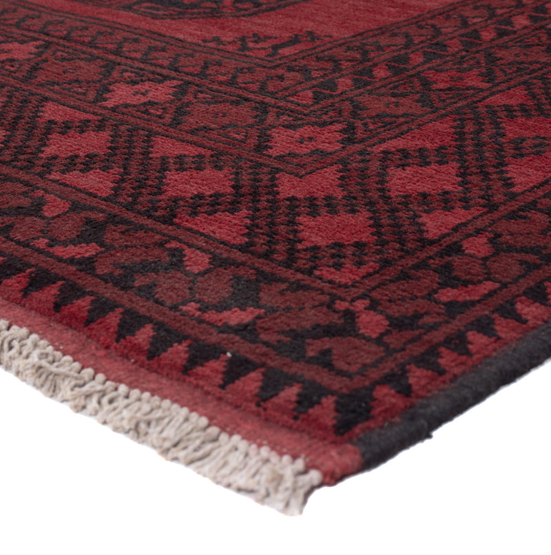 Afghan Teppich - Filpa - 242 x 162 cm - dunkelrot