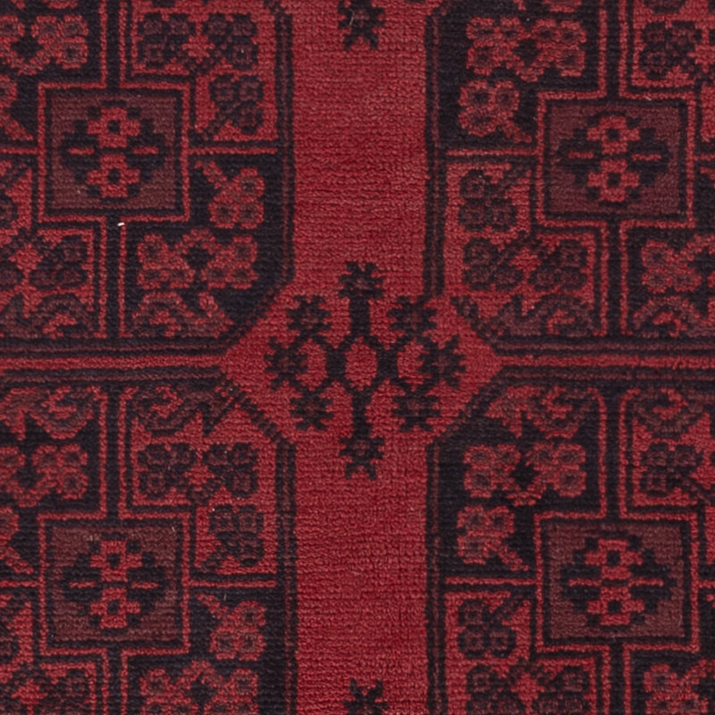 Afghan Teppich - Filpa - 198 x 142 cm - dunkelrot