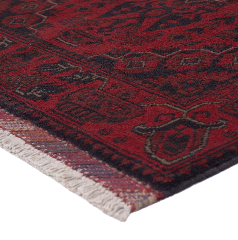 Läufer Afghan - Kunduz - 298 x 81 cm - dunkelrot