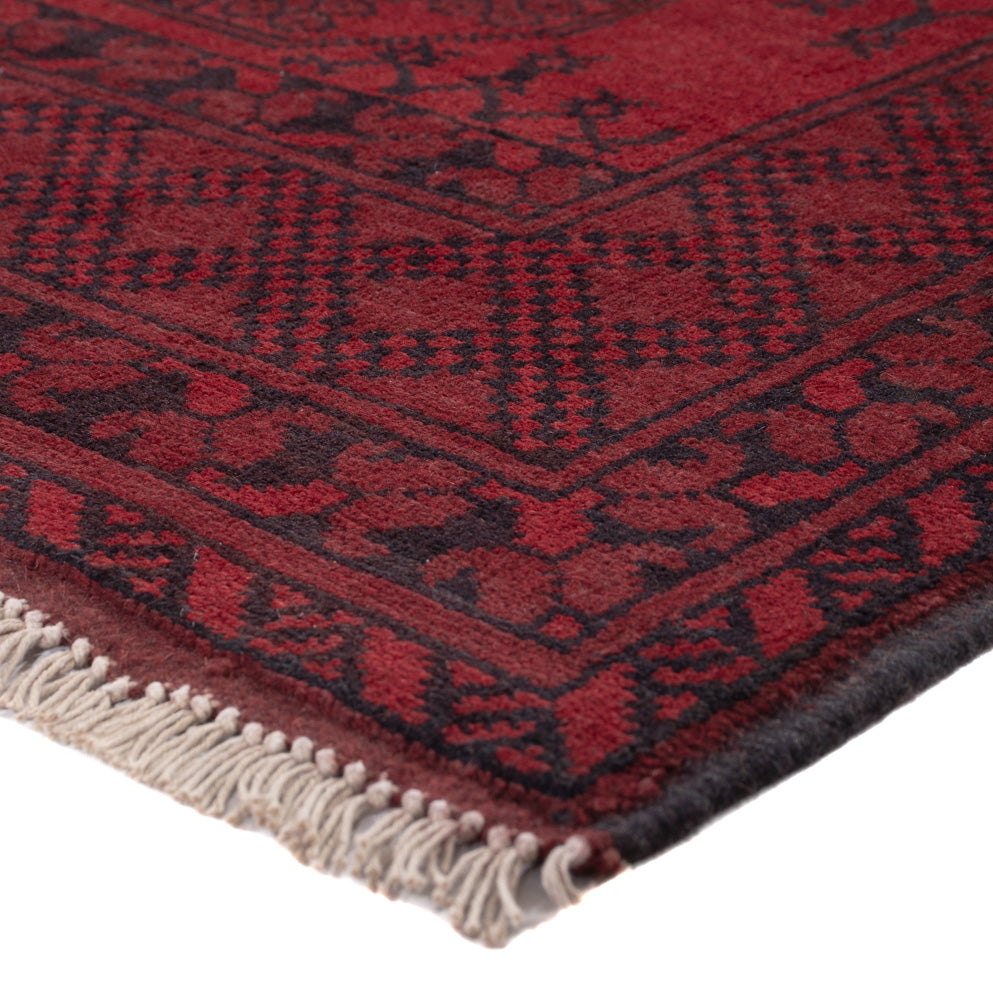 Läufer Afghan - Filpa - 187 x 95 cm - dunkelrot