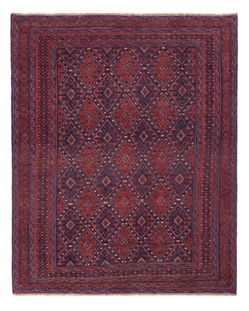 Kelim Teppich - Oriental - 191 x 145 cm - dunkelrot