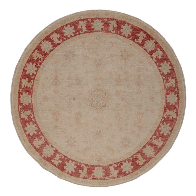 Tapis Ziegler ronde  - 206 x 199 cm - beige clair