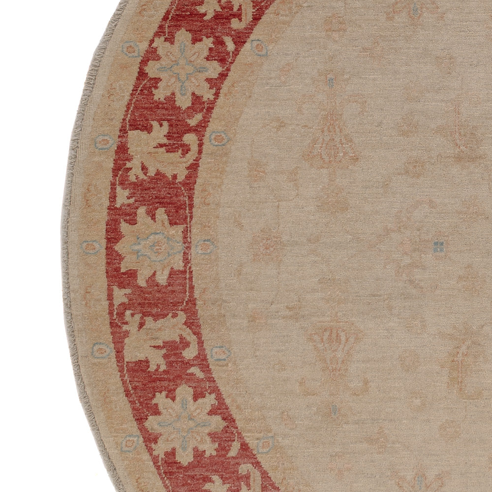 Tapis Ziegler ronde  - 206 x 199 cm - beige clair