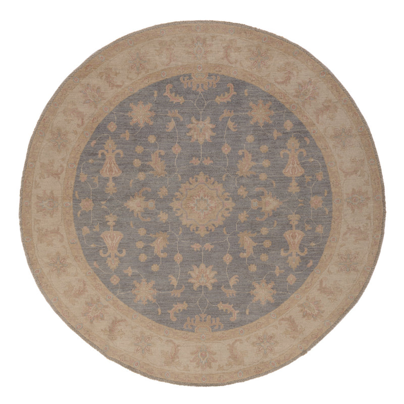 Ziegler Teppich rund  - 198 x 198 cm - blau
