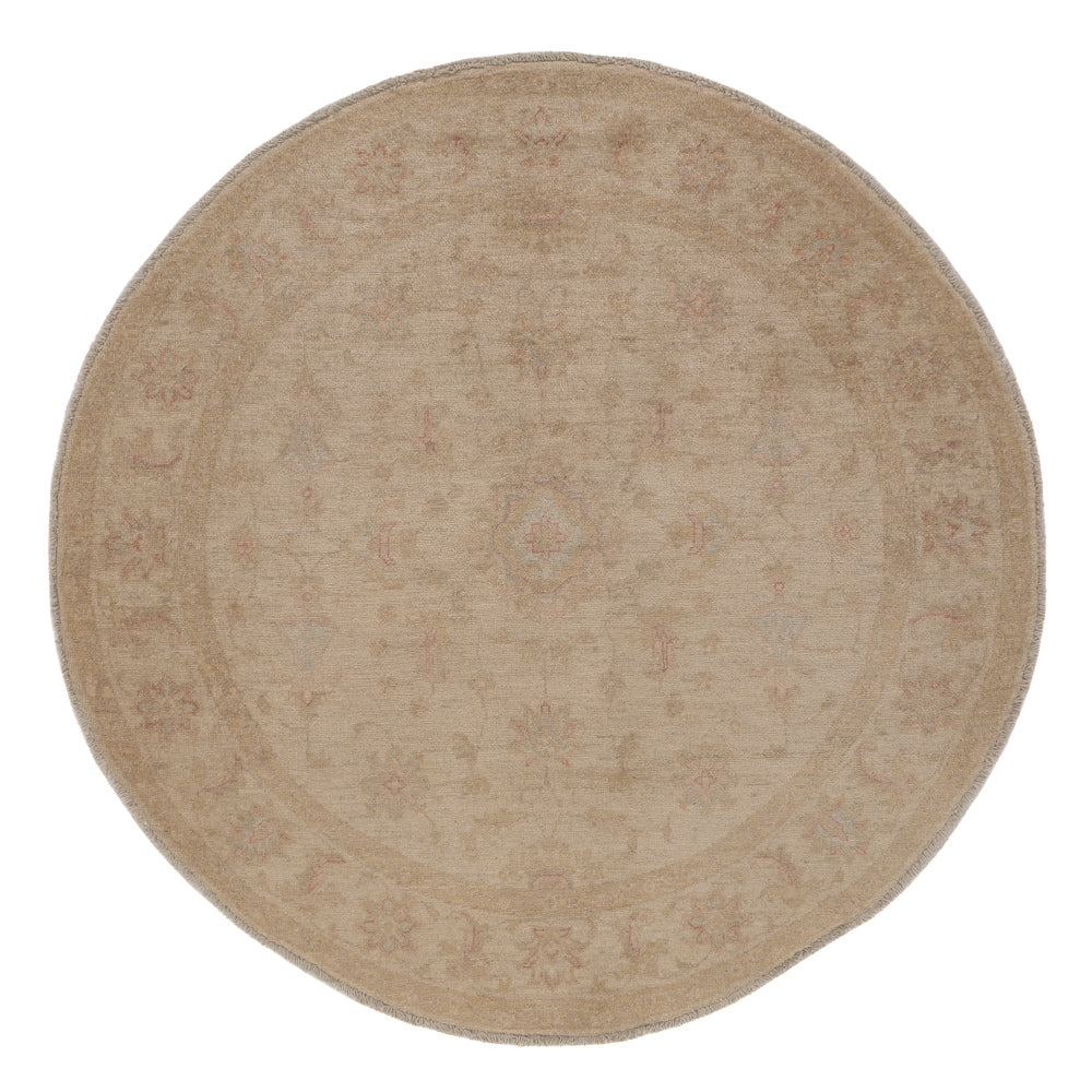 Ziegler Teppich rund  - 152 x 150 cm - hellbeige